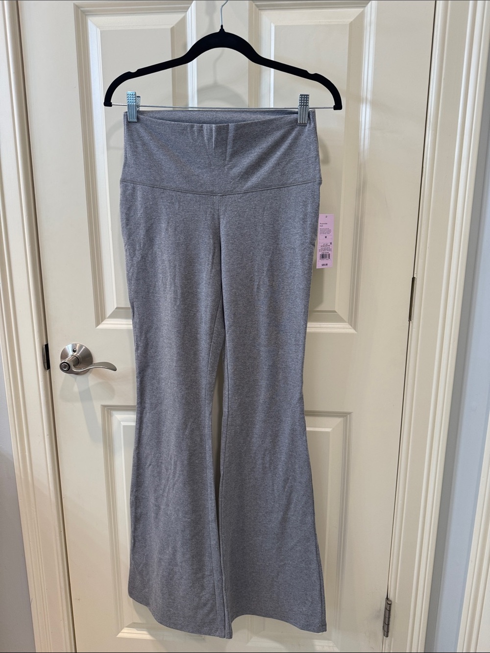 Women's High-Waist Gray Flare Leggings